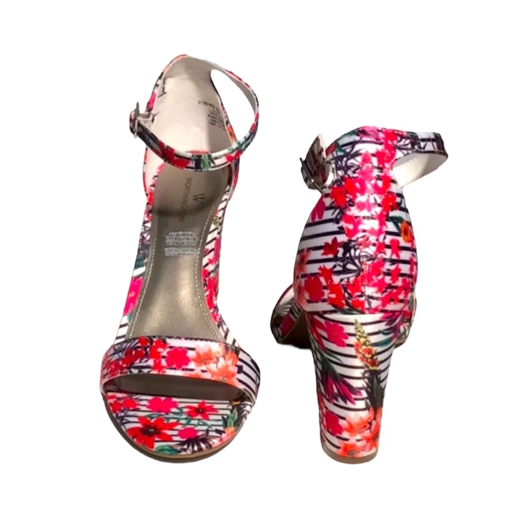 Worthington Floral Print Heels NEW
